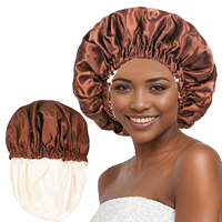 Bandeau de nuit double couche en satin, très élastique avec bord roulé, pour adultes, accessoire de coiffure tendance