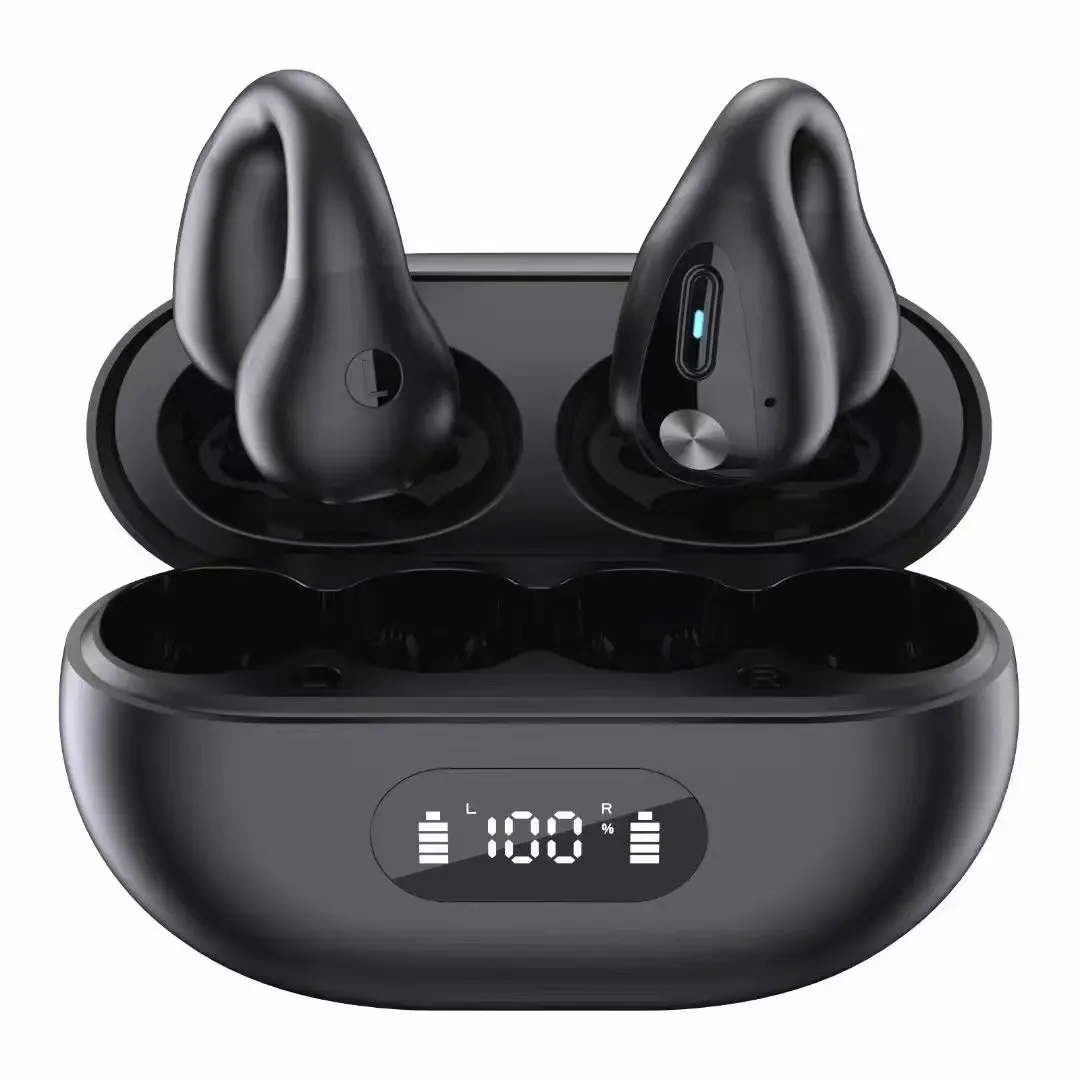 2023 Earbuds Bone Conduction Headphones TWS Earbuds Ear Clip 5.3 Touch Wireless Earphone In-Ear Bass HIFI Sports Headset