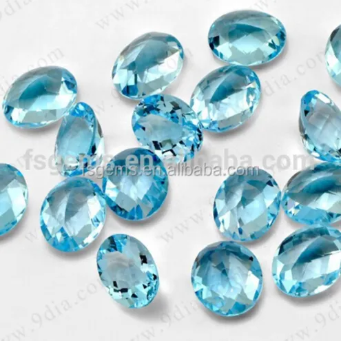 Topaz Prijs Beste Prijs Blue Topaz Groothandel Lot Oval Sky Blue Topaz Prijs