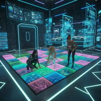 Carrelage LED interactif 3D avec effet stéréoscopique pour parcs sportifs et jardins