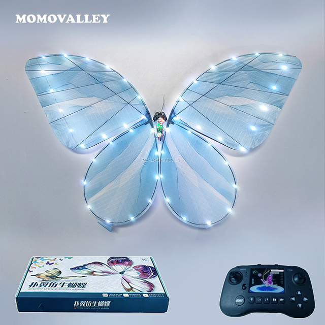Momovalley Rechargeable LED Remote Control Flying Butterfly RC Bionic Ornithopter with High Performance for Event Atmosphere