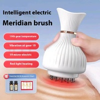 Brosse Méridienne Électrique Chauffage et Vibration Masseur Abdominal Usage Domestique Gua Sha Instrument pour le Massage du Corps et de la Tête