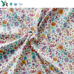 Tissu en maille 100 % coton biologique imprimé, respirant et écologique, à motifs floraux miniatures, idéal pour les robes, shorts et chemises tendance pour filles et garçons – Vente chaude - Product Image 1