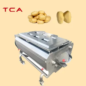 Máquina peladora de taro de alta calidad, máquina de lavado y pelado de rollos de cepillo de taro de patata