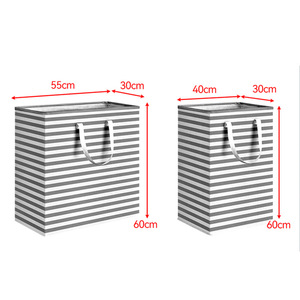 Gấp vải giặt lưu trữ giỏ linen vải quilt Movin đồ chơi ký túc xá gia đình cản trở extendedhandle sọc bẩn quần áo cản trở - Product Image 2