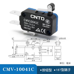 Interruptor de Límite Miniatura Microeléctrico CNTD Changde, Auto-Reajustable, 10A CMV10041C con Polea CMV104C - Product Image 4