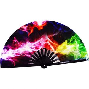 Abanico Plegable de Bambú Grande Personalizado con Impresión por Sublimación al por Mayor para Bodas y Fiestas, Artesanía de Bambú Hecha a Mano - Product Image 1