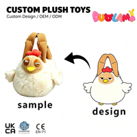 Sac en peluche personnalisé en forme de poulet, jouet amusant avec visage paresseux, sac à main en peluche pour usage quotidien, cadeau, OEM ODM, sac en peluche sur mesure