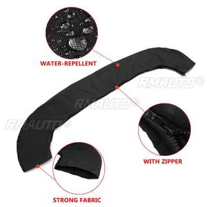 Housse de protection pour bimini top 3 BOW sans cadre avec fermeture éclair, en tissu 600D imperméable, anti-UV et anti-poussière, accessoires nautiques - Product Image 2