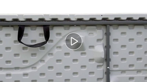 Mesa Dobrável Retangular Branca de Plástico HDPE para Eventos ao Ar Livre - Product Image 2