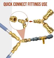 Répartiteur en Y de gaz naturel de 1/2 pouces pour tuyau de propane Raccords d'adaptateur à connexion rapide en té à 2 voies