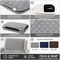 Bantal Pemanas Cedar Space, Selimut Hangat dengan Kancing Tekan, Kompres Panas, Fisioterapi, Pereda Nyeri, Dapat Dicuci, Selimut Tubuh OEM