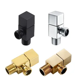 Messing winkel ventil Wasser regelung Gebürstetes Gold Eck bad Leitungs wasser ventil G1/2 * G1/2 Messing winkel ventile - Product Image 5