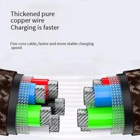 Tren kabel Data nilon tipe-c pengisian daya cepat, kabel Data nilon tipe-c 100W 66W 40W 18W 15W siap untuk ponsel