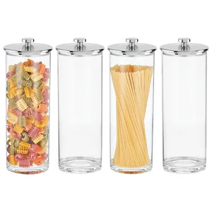 Hoch luftdicht Apotheke Aufbewahrung Acryl Organizer Kanister Gläser Kunststoffbehälter mit Deckel für Küche