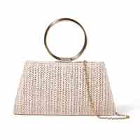 Dropshipping Shopify Sacs portés à la main et à bandoulière pour femmes pour l'été Style inspiré de la plage Design à double anneau en paille