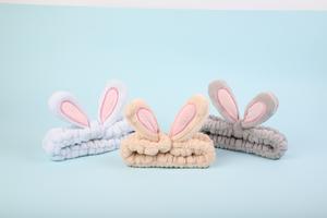 Bandeau de maquillage avec oreilles de lapin pour femmes, élastique, doux, pour le visage - Product Image 5