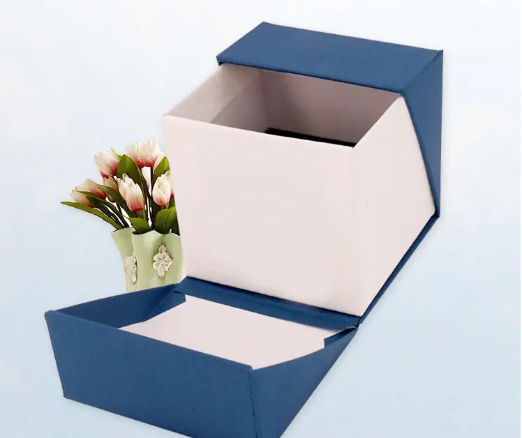 Kotak Perhiasan Biru Mewah Dapat Menyimpan Anting Gelang untuk Mengirim Kotak Hadiah Jam Tangan Pacar