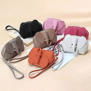 Custom Cowhide <b>Leather</b> Animal Cute Mini Bag Key Chain Eco-Friendly Genuine <b>Leather</b> Elephant Coin Purse <b>Keychain</b> Lightweight - Product Image 4