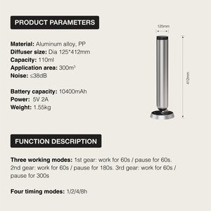 Luxury 100ml Battery Power Rechargeable Home Fragrance Diffuser Waterless Hotel Scent Aroma Diffuser Machine with App Control - Product Image 5