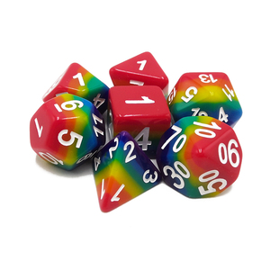 <span class=keywords><strong>Jeu</strong></span> de dés à 12 faces faits à la main, personnalisés, complets (D4, D6, D8, D10, D12, D20), dés polyédriques en résine à noyau liquide et bords nettoyés - Product Image 4