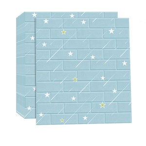 Phòng trẻ em túi mềm chống va chạm phim hoạt hình XPE 3D bọt tường Giấy DIY trang trí nhà - Product Image 2