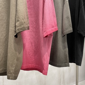 American Vintage Washed Boxy Fit T-Shirt, Retro <b>Distressed</b> Loose Casual <b>Tops</b> for Men - Product Image 3