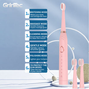 <span class=keywords><strong>Brosse</strong></span> <span class=keywords><strong>à</strong></span> <span class=keywords><strong>dents</strong></span> électrique sonique rechargeable par USB <span class=keywords><strong>à</strong></span> 6 modes avec poils doux pour adultes, avec <span class=keywords><strong>brosse</strong></span> faciale et tête de massage - Product Image 3