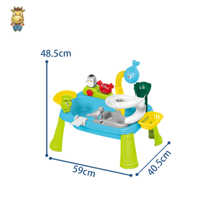 Table de jeu électrique Dolphin pour sable et eau avec canne à pêche et fontaine, jouet sensoriel d'extérieur pour tout-petits, idéal pour la plage, vente en gros - Product Image 2