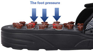 Sandal Pijat Akupresur Alat Pijat Kaki Sepatu Refleksiologi Wanita Sandal Akupunktur Terapi Batu Asli - Product Image 5