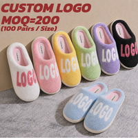 Pantoufles en velours Teddy brodées avec logo personnalisé, vente en gros pour femmes, pantoufles de luxe en fourrure moelleuse pour l'hiver, chaussures à plateforme