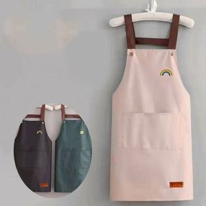 Hot Sale Waterproof Unisex Comfortable Cross Strap <b>Kitchen</b> <b>Apron</b> Cooking PVC Printing <b>Apron</b> Custom Logo - Product Image 2