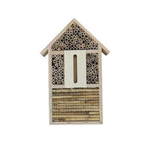 Casa para Insectos de Madera de Paulownia, Adorno Colgante para Jardín Exterior, Rectangular, Acabado Natural - Product Image 5
