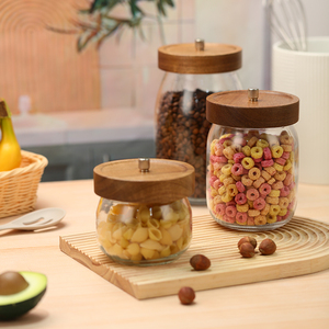 Großes Vorratsdosen-Set aus klarem Glas für die Küche, vakuumversiegelt, zur Aufbewahrung von Süßigkeiten, Kaffeebohnen, Mehl und Müsli - Product Image 4