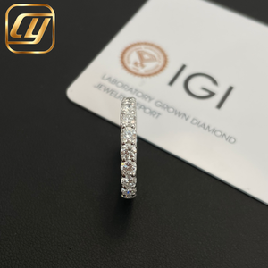 Bague de mariage en argent sterling 925 massif de luxe, diamant de laboratoire D VS de 3 mm, taille brillant rond, certifiée IGI - Product Image 4