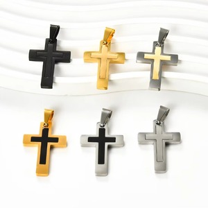 Chaîne de breloques religieuses en acier inoxydable, pendentif croix punk, bijoux en métal de haute qualité pour la prière chrétienne - Product Image 3