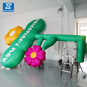 Fleurs publicitaires gonflables Alice au pays des merveilles Fleurs Art <span class=keywords><strong>Sculpture</strong></span> pour salon professionnel - Product Image 4