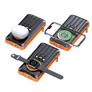 Factory Wholesale Outdoor Portable Charging <b>Cable</b> 10W Wireless Fast Charge Large Capacity PD 20W Solar Power Double USB <b>Type</b>-<b>C</b> - Product Image 3