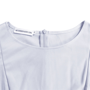 New Arrival Fasion Elegant O-neck Puff Sleeve A-Line <strong>Bridesmaid</strong> Summer Women Ladies Midi African Work Formal <strong>Plus</strong> <strong>Size</strong> <strong>Dresses</strong> - Product Image 6