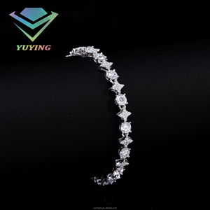 กำไลข้อมือโมอิสซาไนต์ VVS สี D เงินแท้ S925 ชุบทอง 18K พร้อมใบรับรอง GRA ผ่านการทดสอบเพชร ระยิบระยับ หรูหรา เครื่องประดับสำหรับทุกเพศ - Product Image 4