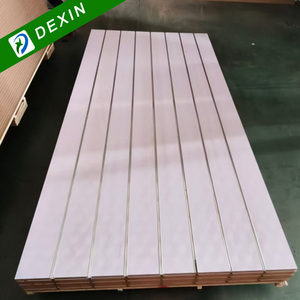 Panel de pared de listón de uso de supermercado o sala de exposición HOJA DE <span class=keywords><strong>MDF</strong></span> con cara de melamina <span class=keywords><strong>ranurada</strong></span>/<span class=keywords><strong>ranurada</strong></span> - Product Image 2