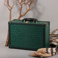 Valise de transport unisexe de luxe en cuir PU grain crocodile, vente en gros, valises personnalisées, sacs de voyage, sacs d'affaires élégants