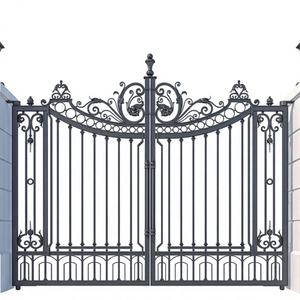 Puertas Corredizas de Hierro Forjado Modernas con Diseño 3D CAD Personalizado OEM ODM, Decorativas, de Seguridad y Anti-robo para Uso en Casa/Villa/Jardín - Product Image 1