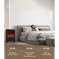 Mini cheminée électrique décorative à LED et à luminosité réglable en corten Insert autoportant pour la maison ou l'hôtel