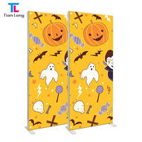 TianLang Double Face Sans Cadre Tissu Seg Système Boîte À Lumière Pliable Vinyle Bannière Publicité Signe avec Lumineux Seg Lumière