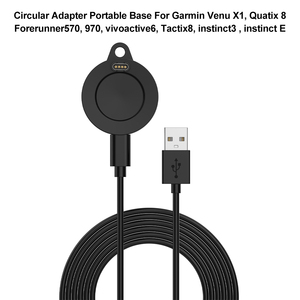 Profitez d'un joli câble de charge de montre en métal + TPU + adaptateur pour Garmin Venu X1/ Quatix 8/ Forerunner 570 chargeur de montre universel - Product Image 2