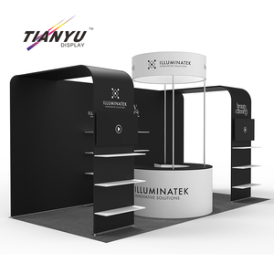 Xách tay căng thẳng vải nhôm hồ sơ triển lãm gian hàng tùy chỉnh thiết kế triển lãm thương mại hiển thị đứng 6x3 với kệ - Product Image 5