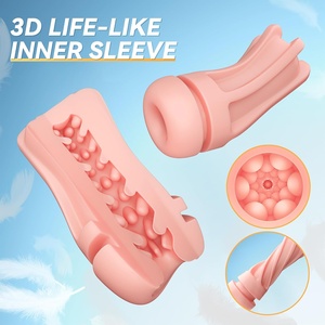 Stimolatore Maschile Tascabile con 7 Modalità di Vibrazione e Suzione, Giocattolo Realistico 3D Testurizzato, Pompa per Pene, Giocattoli Sessuali per Adulti - Product Image 3