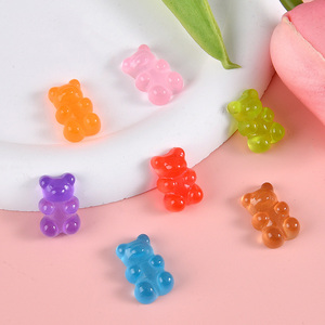 Cabochons colorés en forme d'ours gélifiés, perles lumineuses en résine en forme d'ours, breloques pour la décoration d'<span class=keywords><strong>ongles</strong></span> et la fabrication de bijoux - Product Image 5