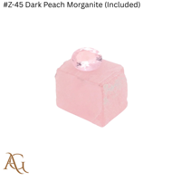 Matériaux bruts de laboratoire # Z 45 Morganite pêche foncé, pierre précieuse synthétique simulée, créée en laboratoire, Nanosital, nano-calibrée